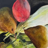 Peach and 2 Pears - Jill Anderson